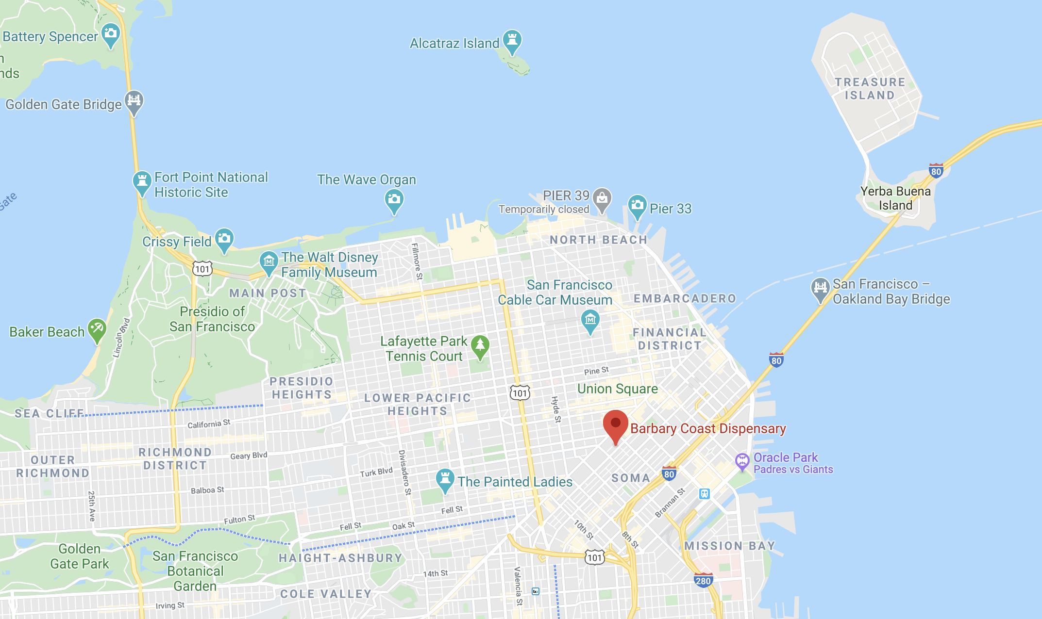 San Francisco Cannabis Tour Starting Location